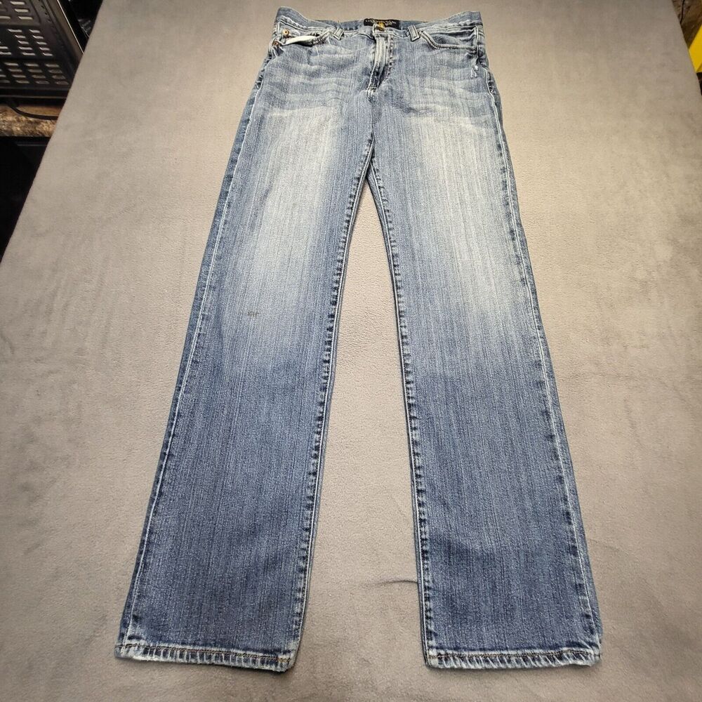 Lucky Brand Jeans Men's 32x33 Blue 361 Vintage Straight Leg Denim Distressed